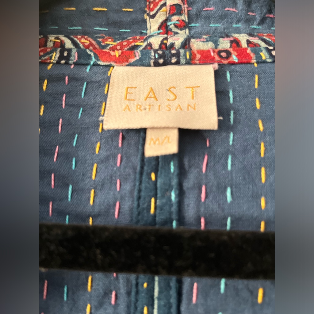 East Artison ( Anokhi ?)Multicolor Patterned Kantha Stitch Jacket